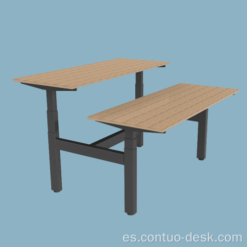 Marco de metal de regreso a atrás mesas de altura ajustables simples mesa de oficina comercial eléctrica inteligente